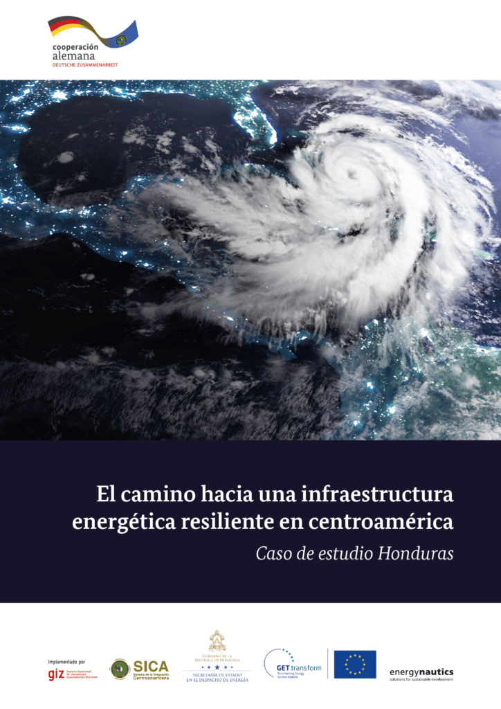 Cover of the study El camino hacia una infrastructura energética resiliente en centroamérica by SICA