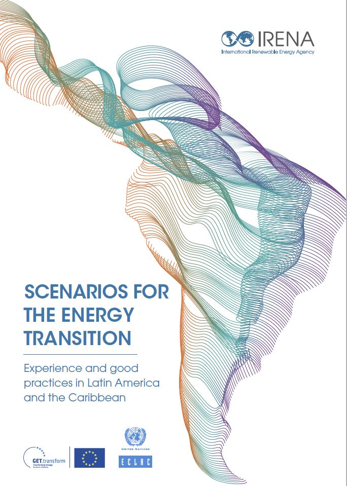 Cover of LTES LAC Report by IRENA, UN ECLAC and GET.transform