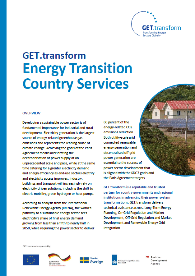 Cover of GET.transform Energy Transition Country Services