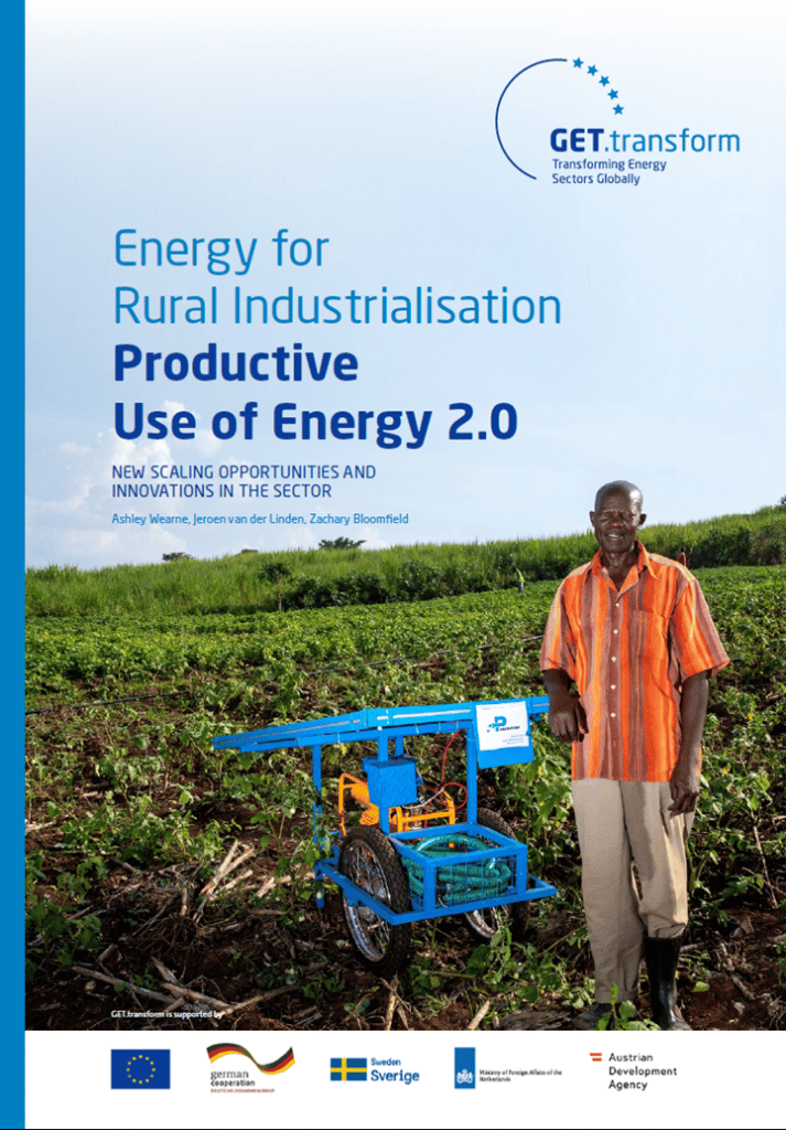 Cover of "Productive Use of Energy 2.0" study by GET.transform