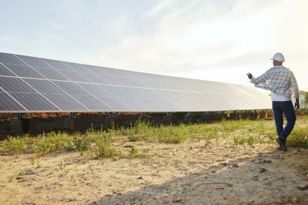 solar panel at farm