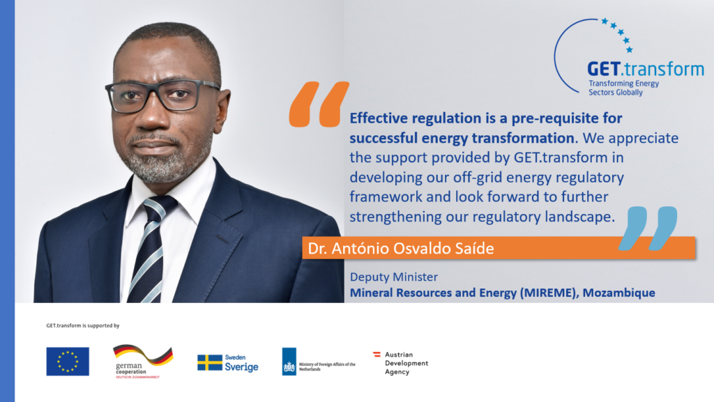 Testimonial by Dr. Antonio Osvaldo Saide, Deputy Minister for Resources and Energy, Mozambique
