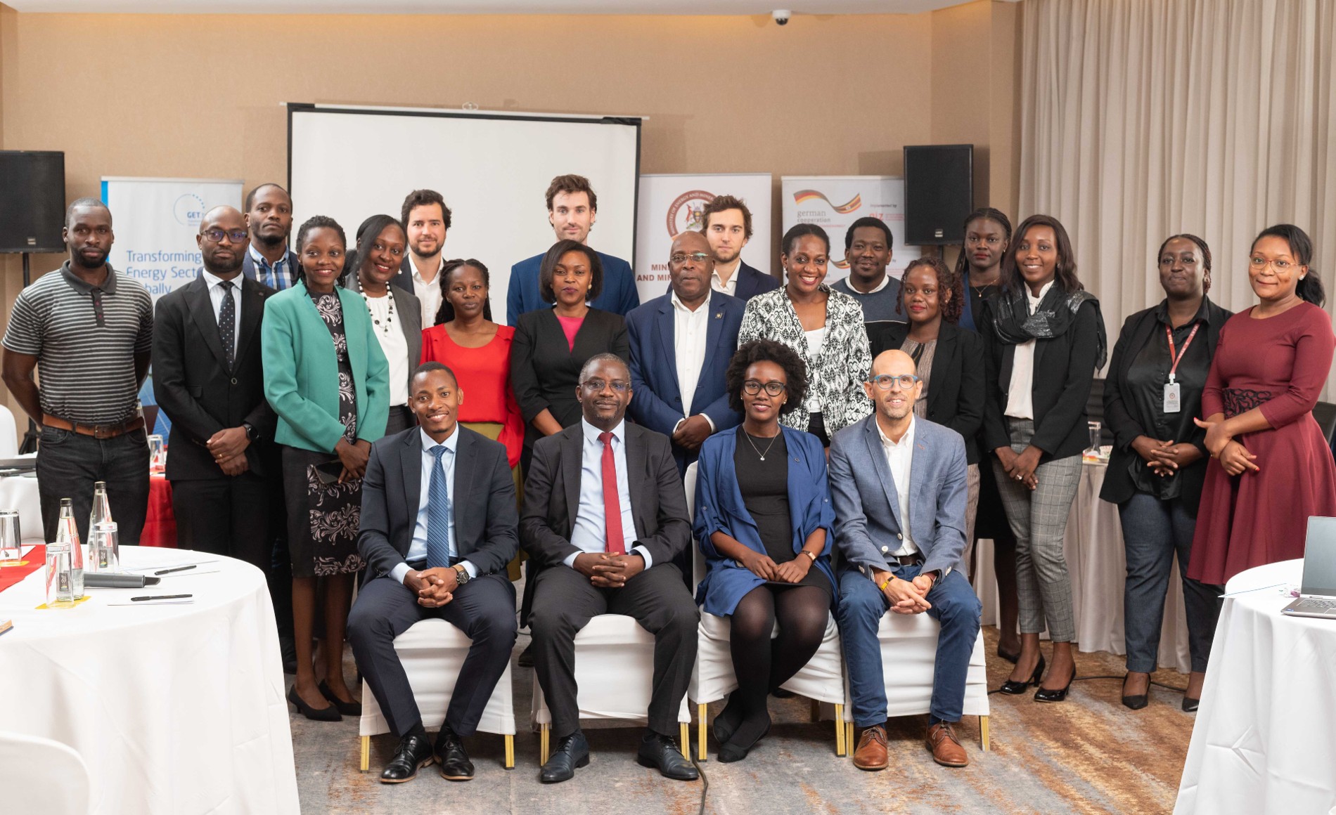Group shot at the Stakeholder Validation Workshop for Isolated Grid System Standards hosted by ERA in Uganda in April 2023.