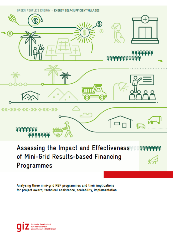 Cover of the Results-Based Financing of Mini-Grids Study by Green People's Energy