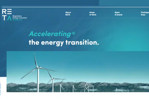 Screenshot of the RETA website