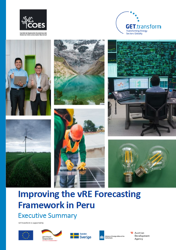 Cover of the Executive Summary of the report "Improving the vRE Forecasting in Peru"