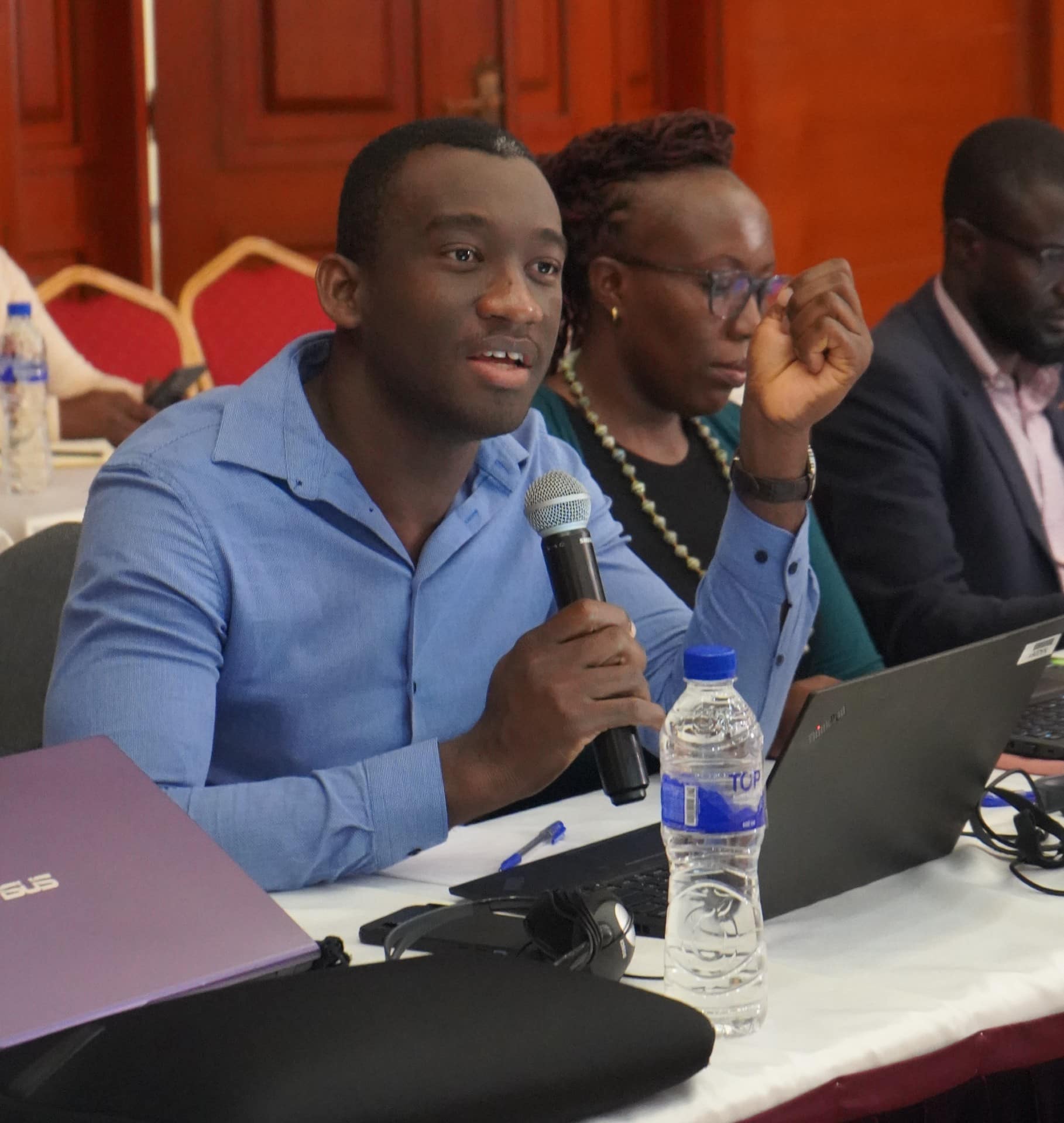 Dr. Gildas Siggini of GET.transform at AUDA-NEPAD's CMP and AfSEM Stakeholder Workshop in February 2024
