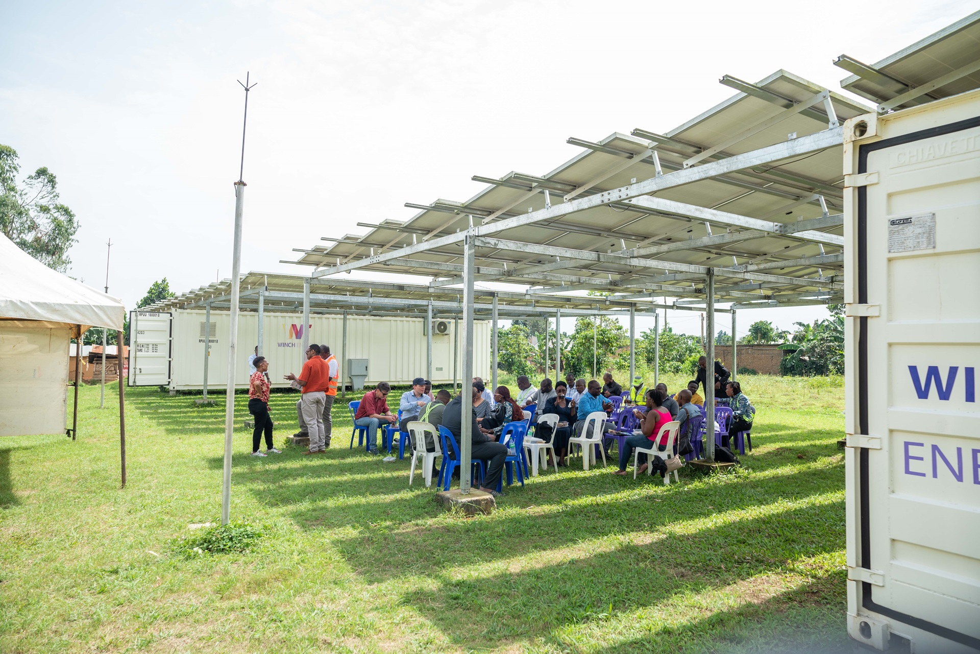 Site visit of solar mini-grid in Bunjako, Uganda during AFUR's Mini-Grid Regulation Workshop in partnership with GET.transform in February 2024.