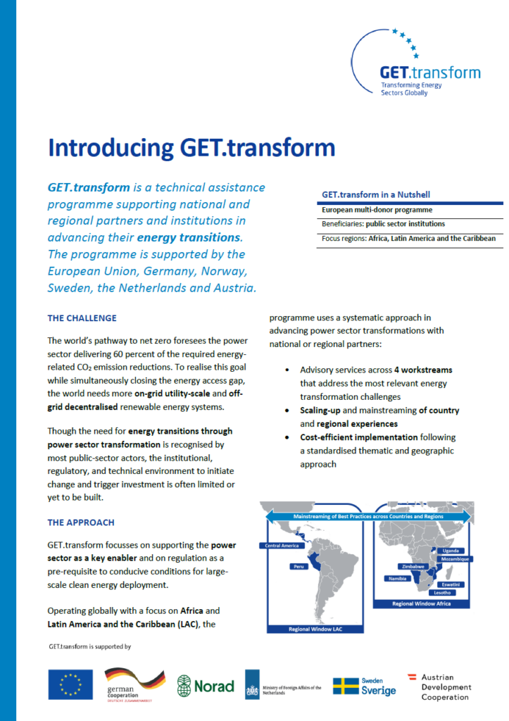 Cover of the GET.transform Factsheet 2024
