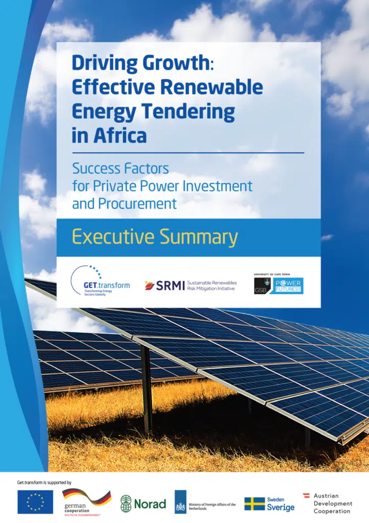 Cover of the Executive Summary of the report "Effective Renewable Energy Tendering in Africa"