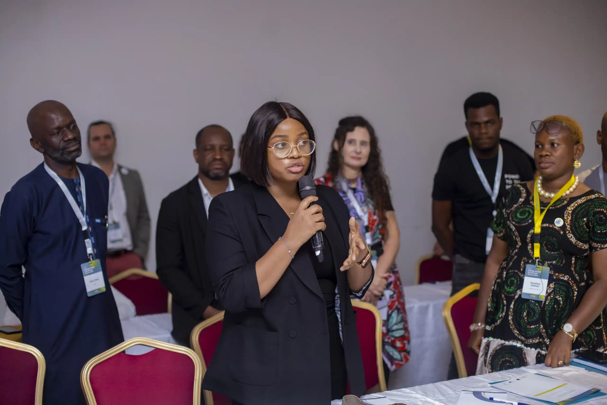 Participants engaging at the Africa Model Mini-Grid Tool showcasing event