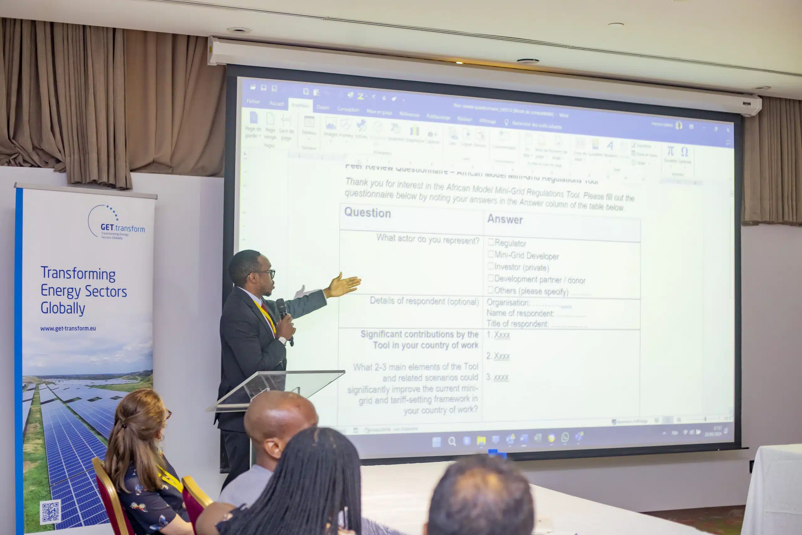 AFUR Project Coordinator, Sam Sebbowa presenting at the event