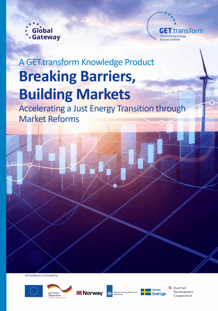 Cover of the GET.transform report "Breaking Barriers, Building Markets"